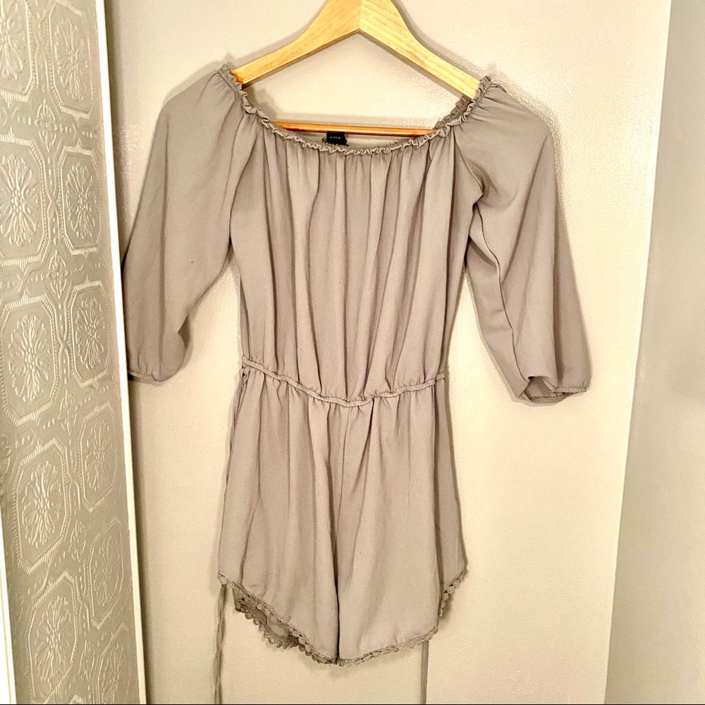 Bardot romper, sage green, size XS